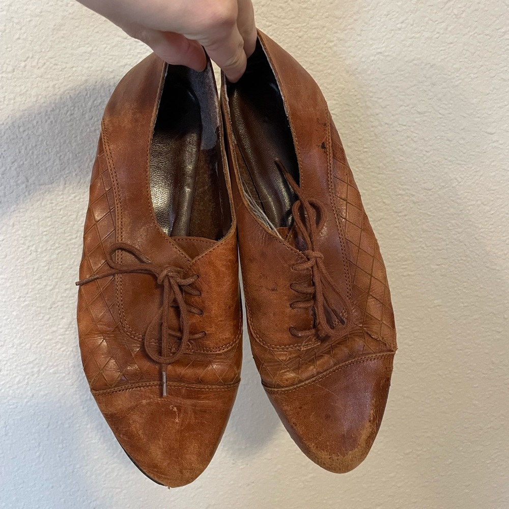 COPY - Vintage Bonjour leather flats